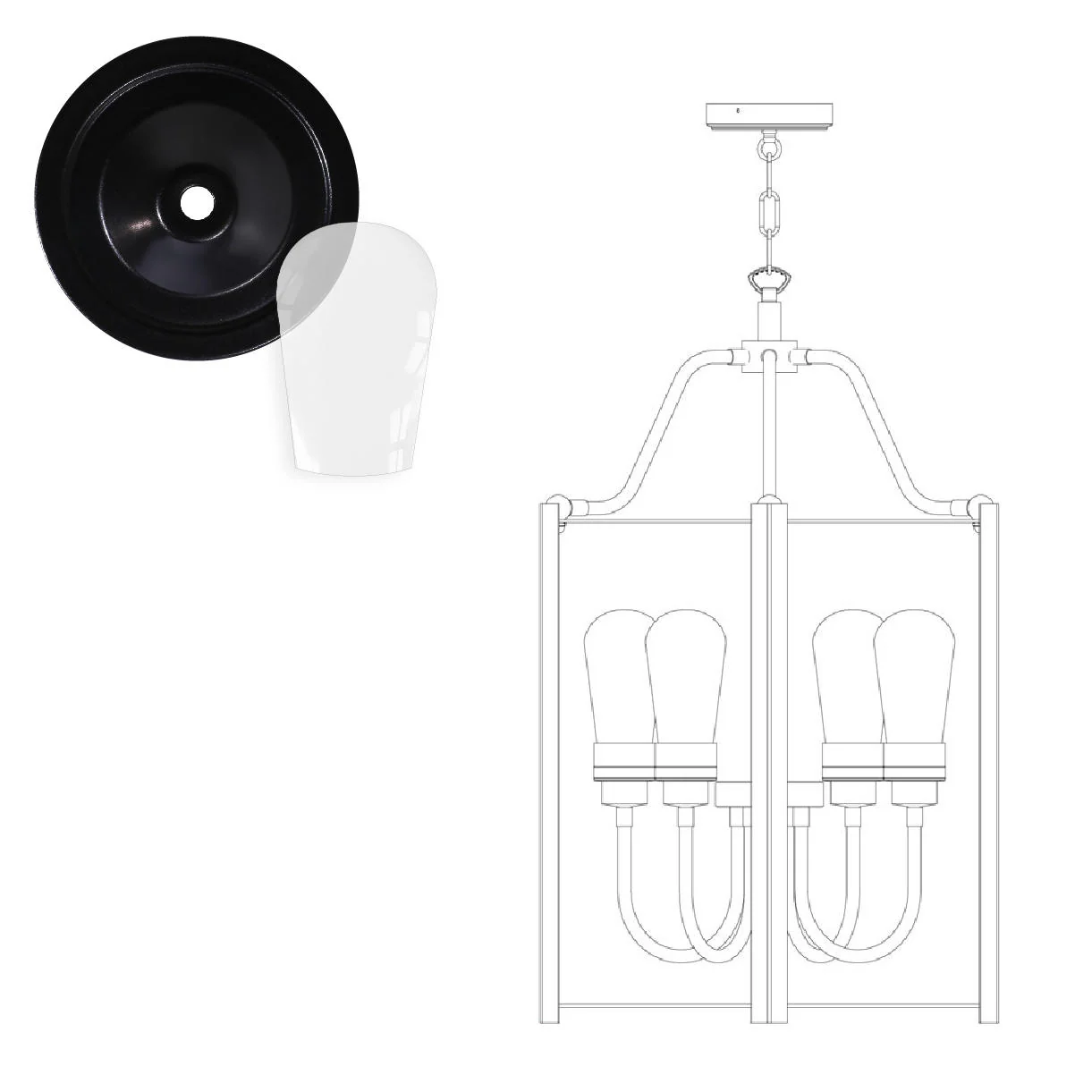 Portroe Outdoor Hanging Lantern - Image 11