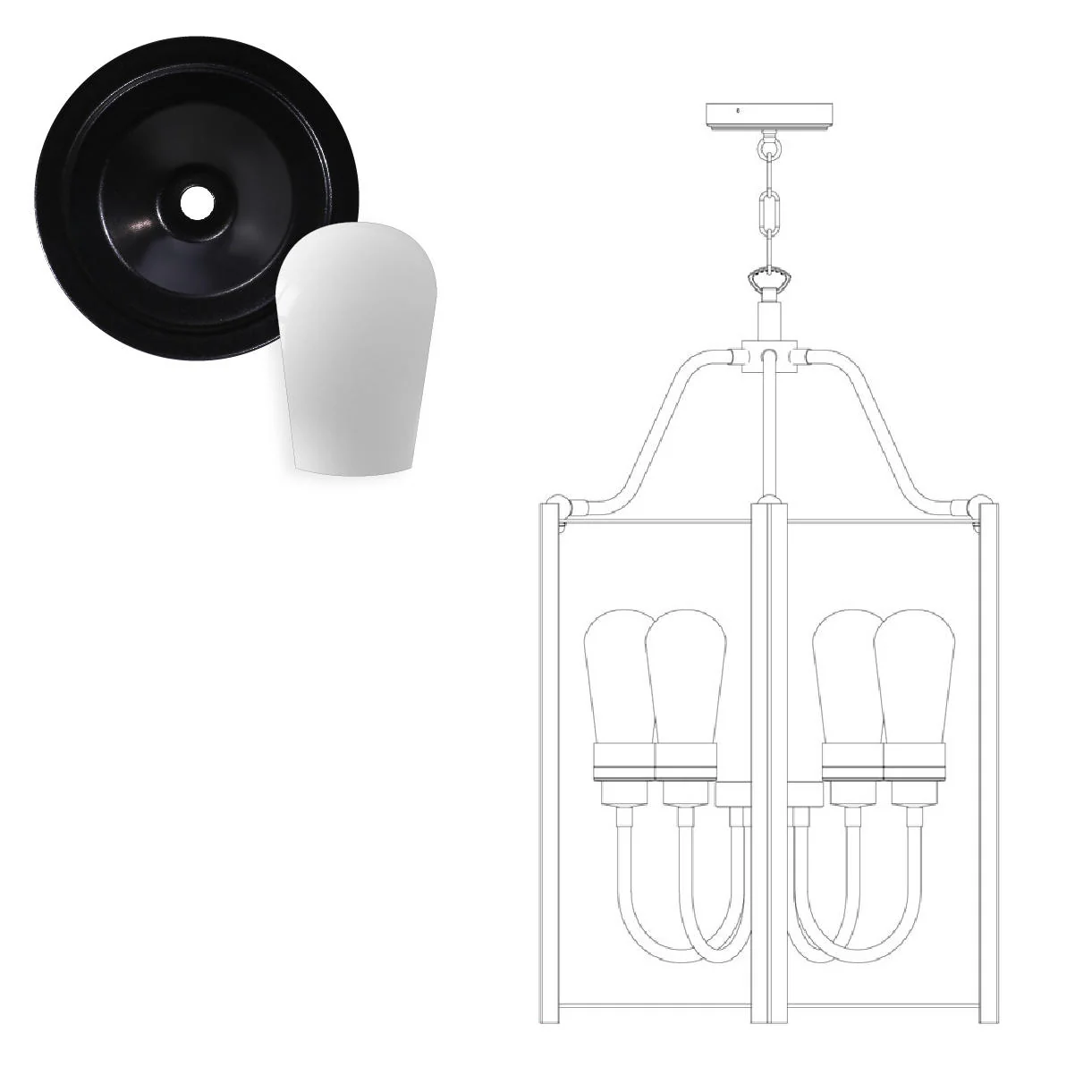 Portroe Outdoor Hanging Lantern - Image 12