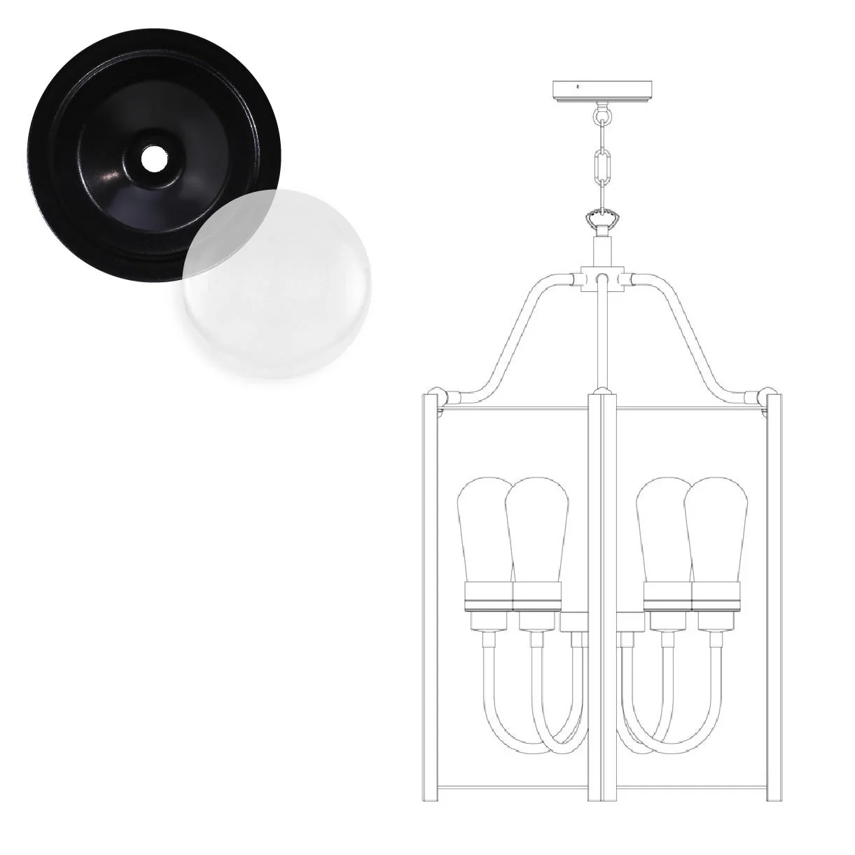 Portroe Outdoor Hanging Lantern - Image 6