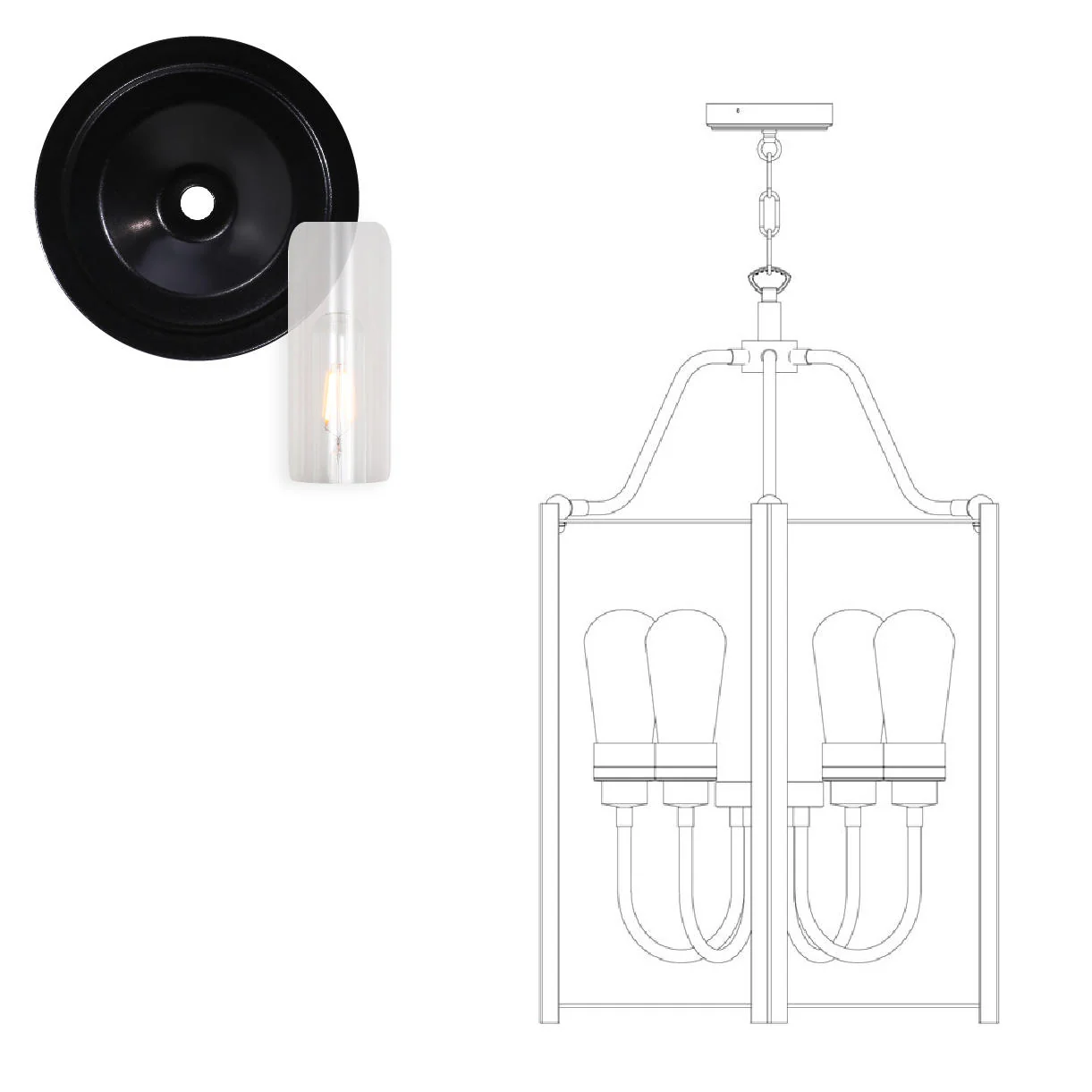 Portroe Outdoor Hanging Lantern - Image 9