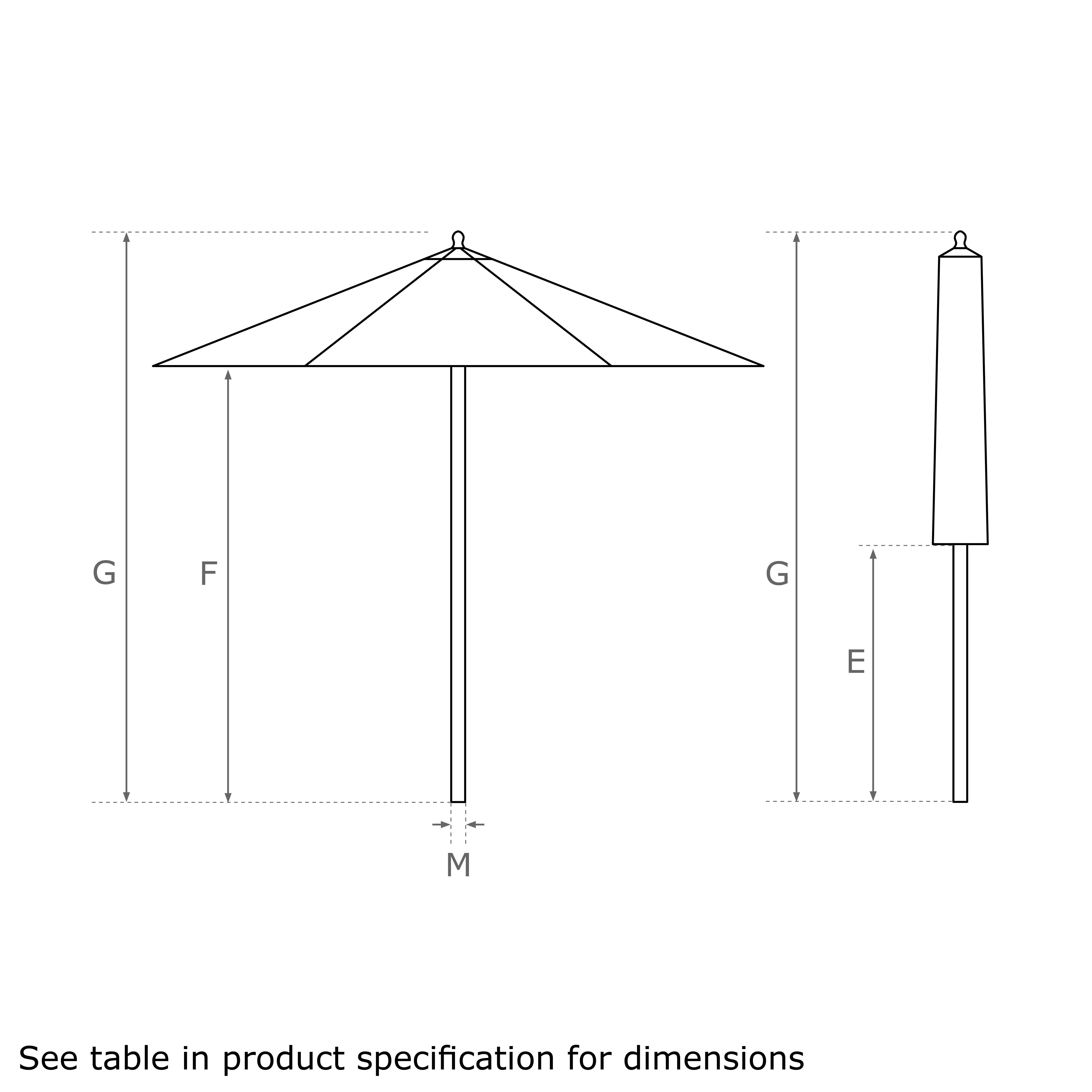 Premier Stainless Steel Pole 2.6m Round Parasols - Image 3