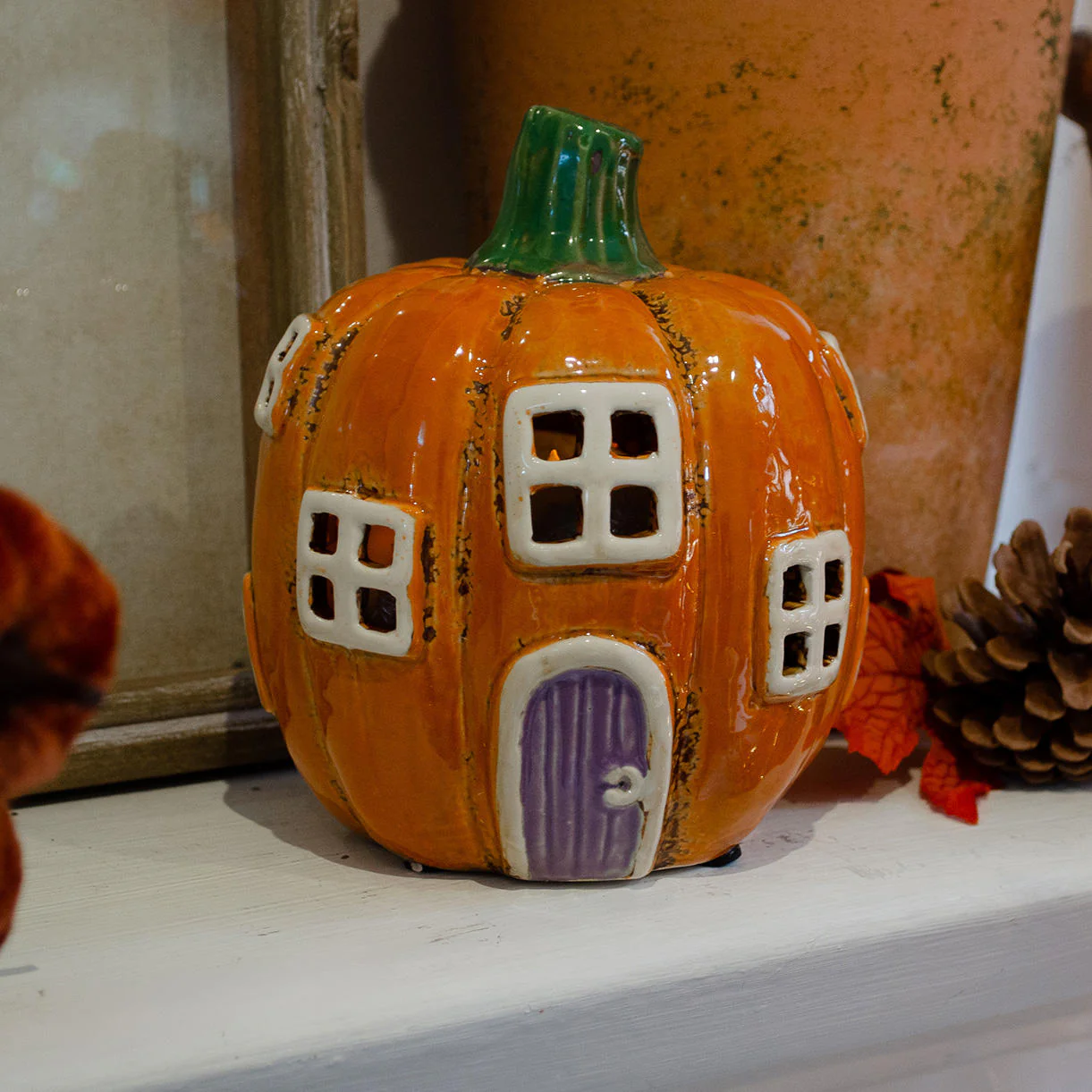 Quirky Pumpkin House Lantern