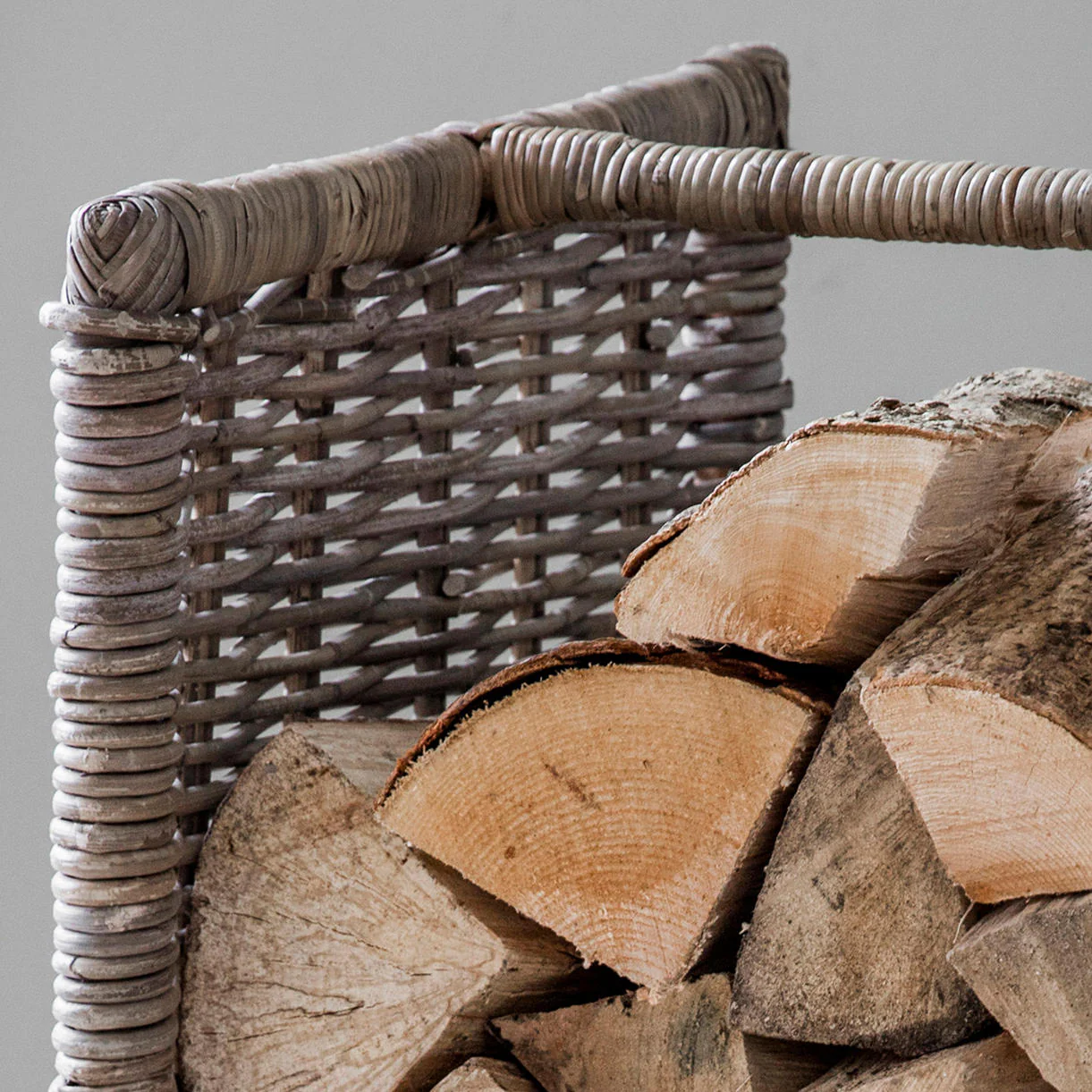 Rattan Tall Log Holder - Image 2