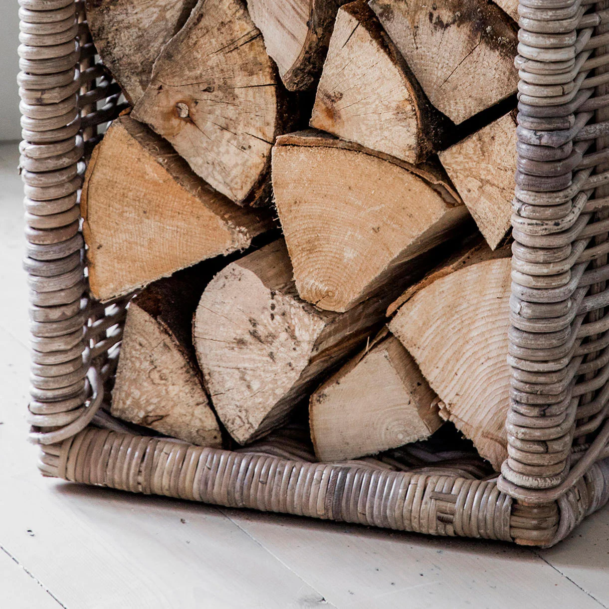 Rattan Tall Log Holder - Image 3