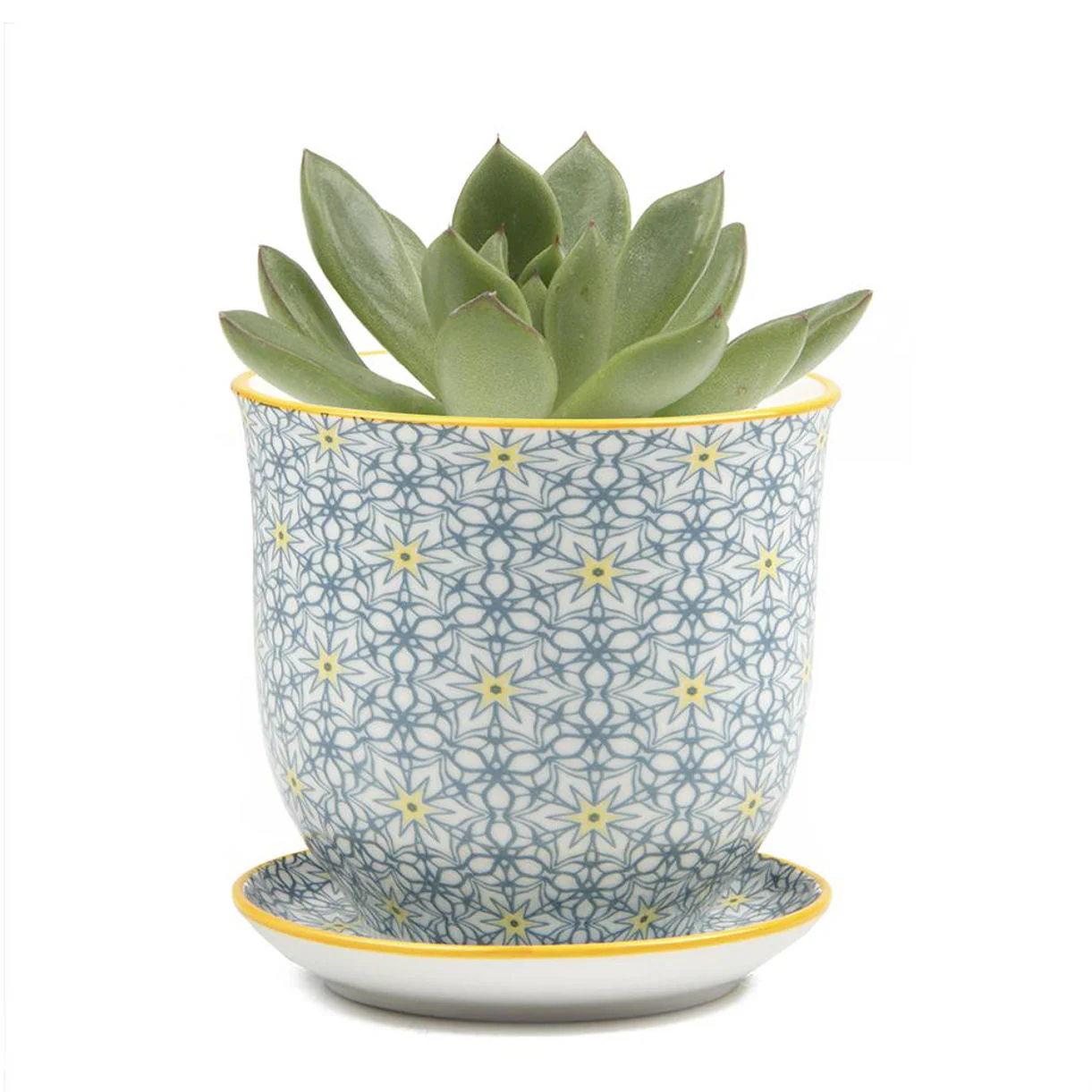 Retro Mini Planter with Saucer