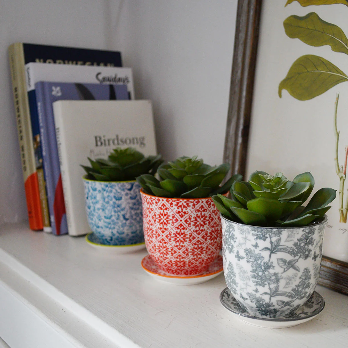 Retro Mini Planter with Saucer - Image 3