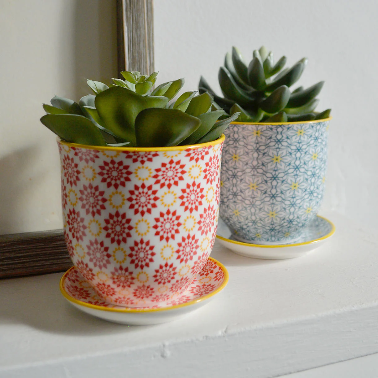 Retro Mini Planter with Saucer - Image 4