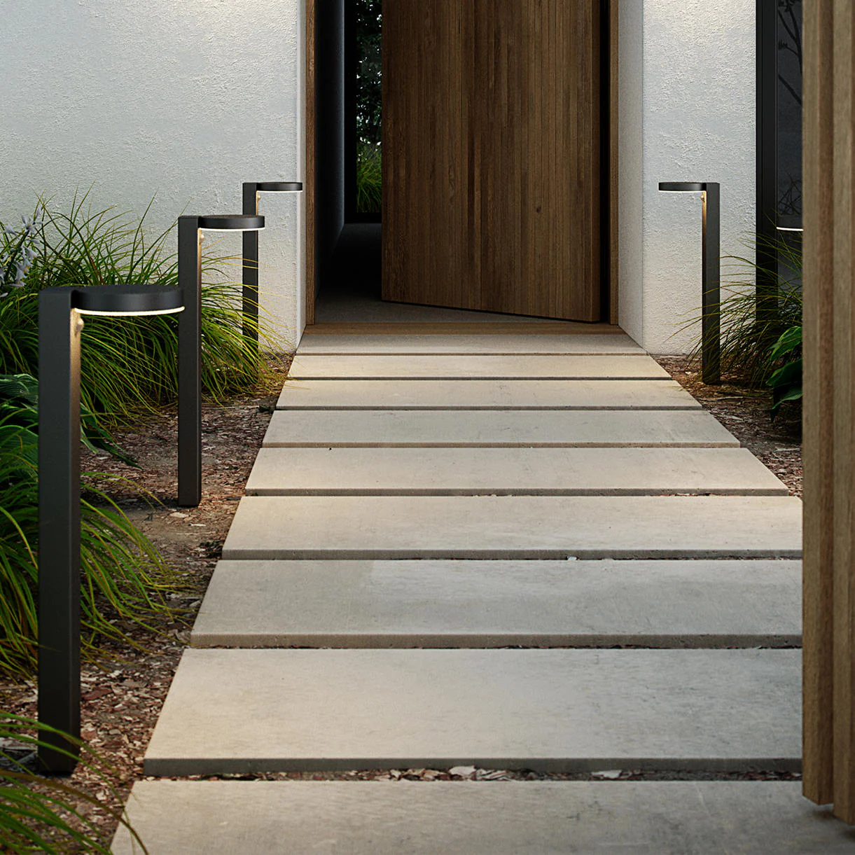 Rica Round Solar Pillar Lights