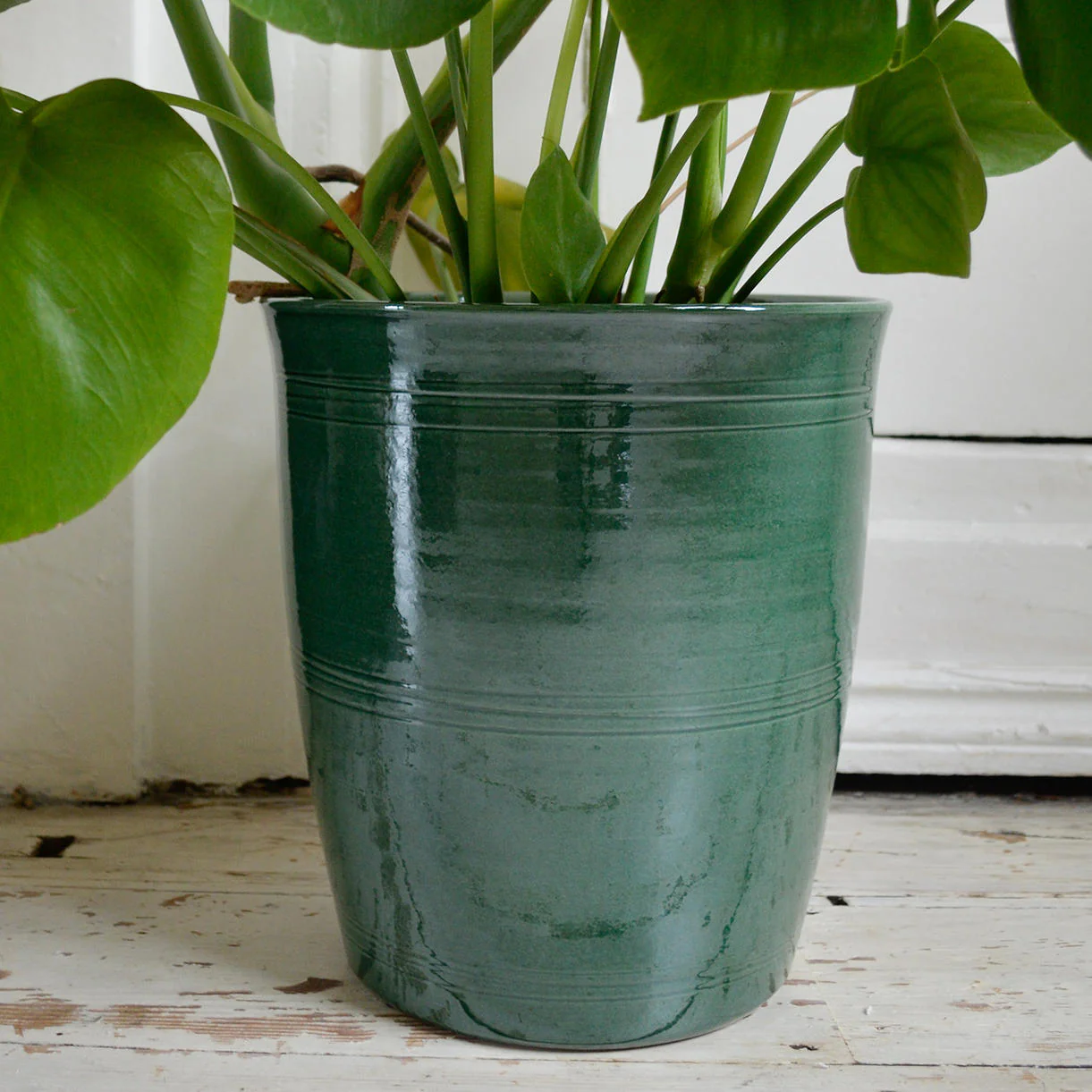 Rich Green Glazed Indoor Pots - Image 3