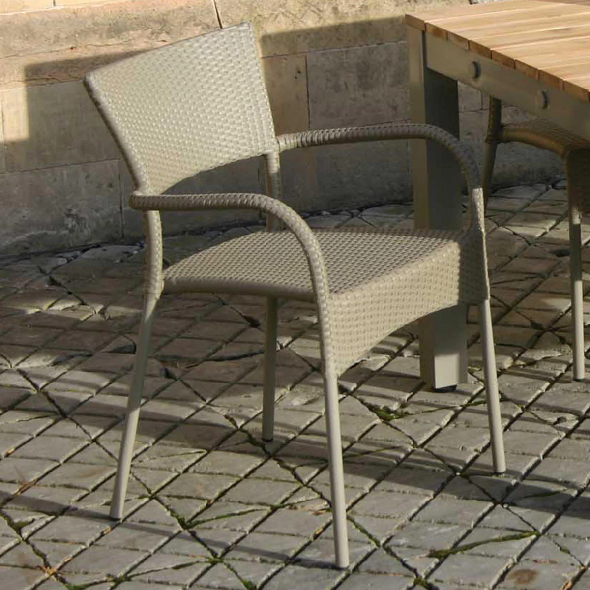 Rollo Stacking Outdoor Dining Chairs with Arms
