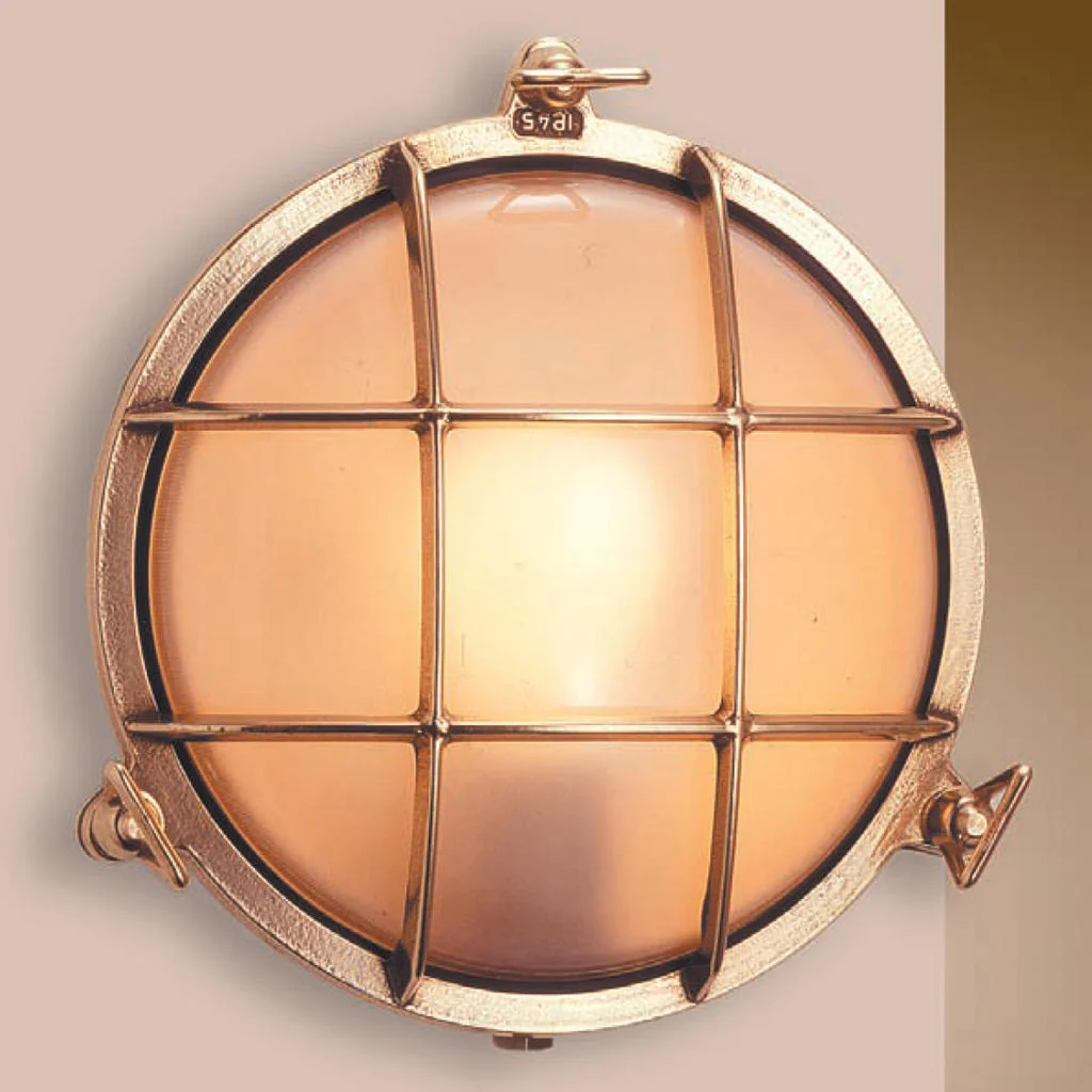 Round Brass Bulkhead Lights
