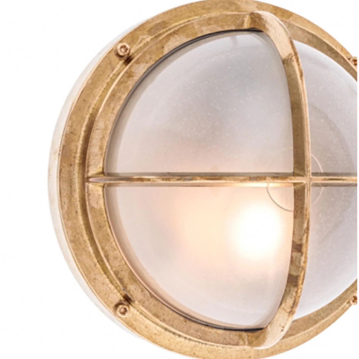 Round Bulkhead Light with Cross Grille - Image 2