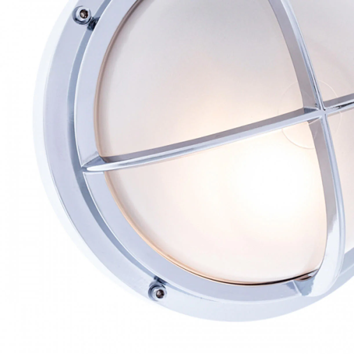 Round Bulkhead Light with Cross Grille - Image 3