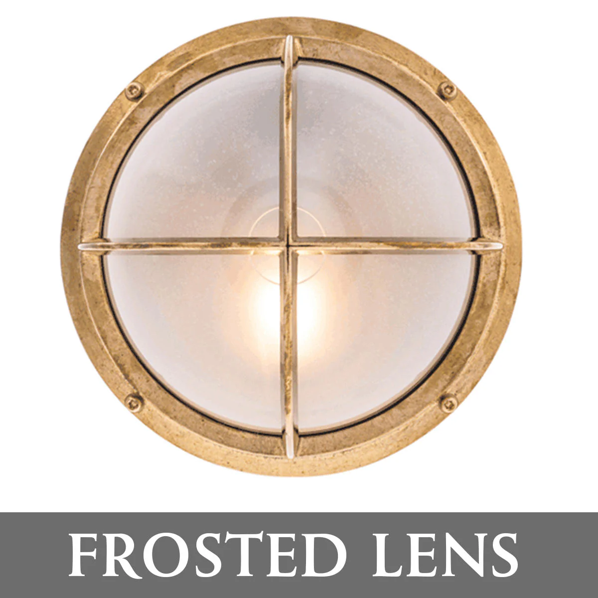 Round Bulkhead Light with Cross Grille - Image 4