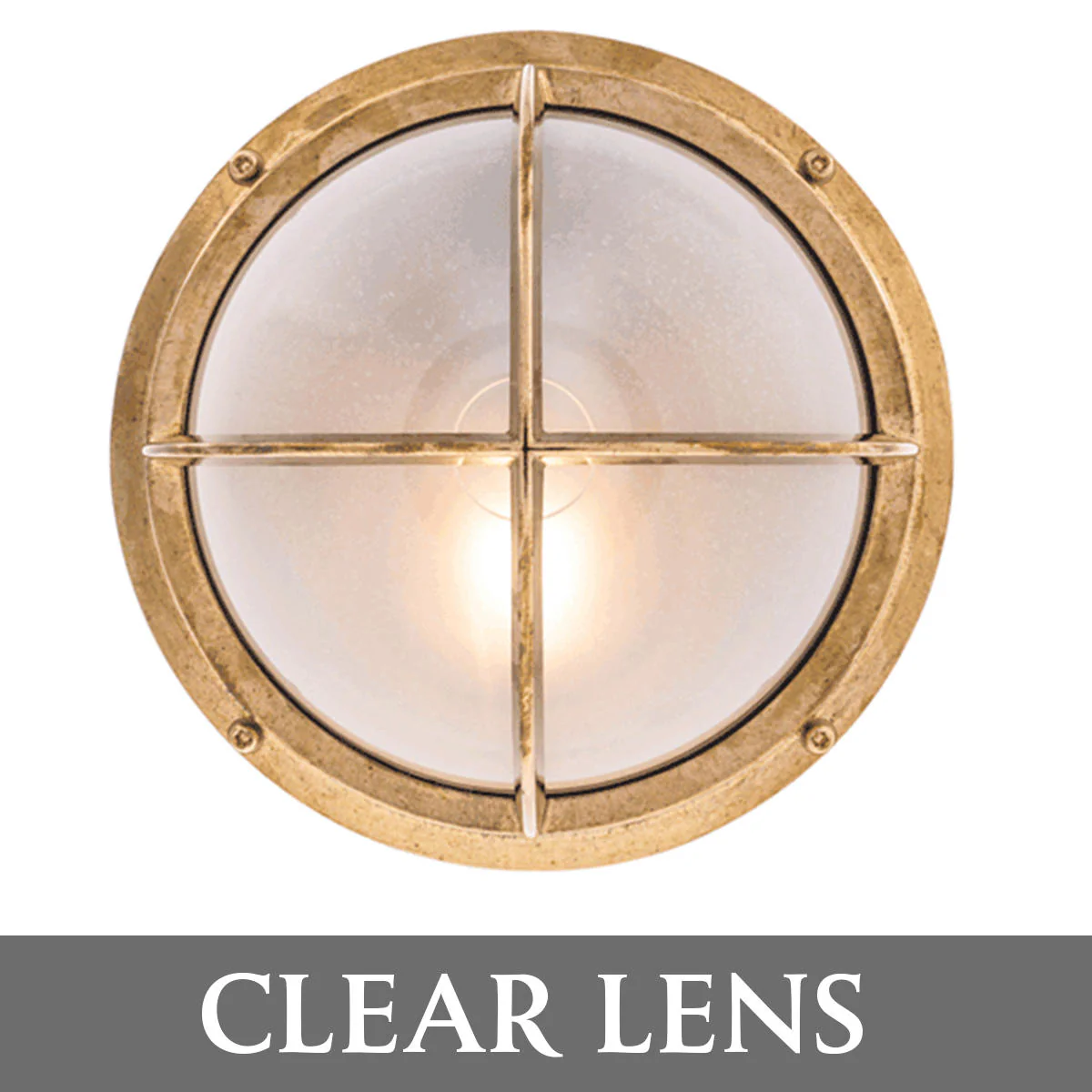 Round Bulkhead Light with Cross Grille - Image 5