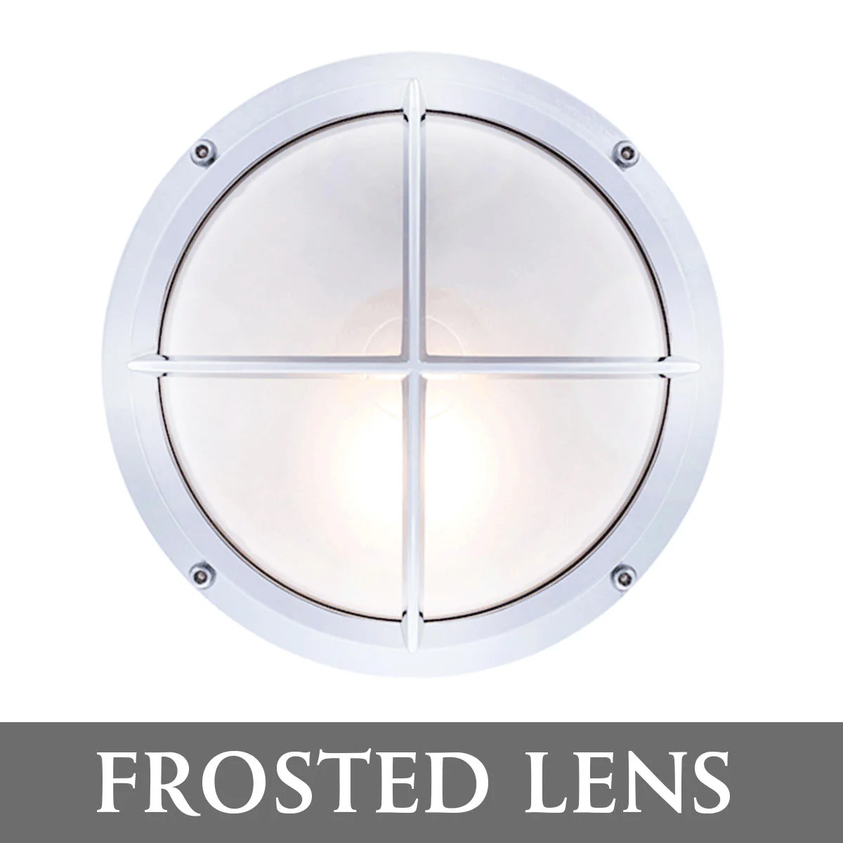 Round Bulkhead Light with Cross Grille - Image 6