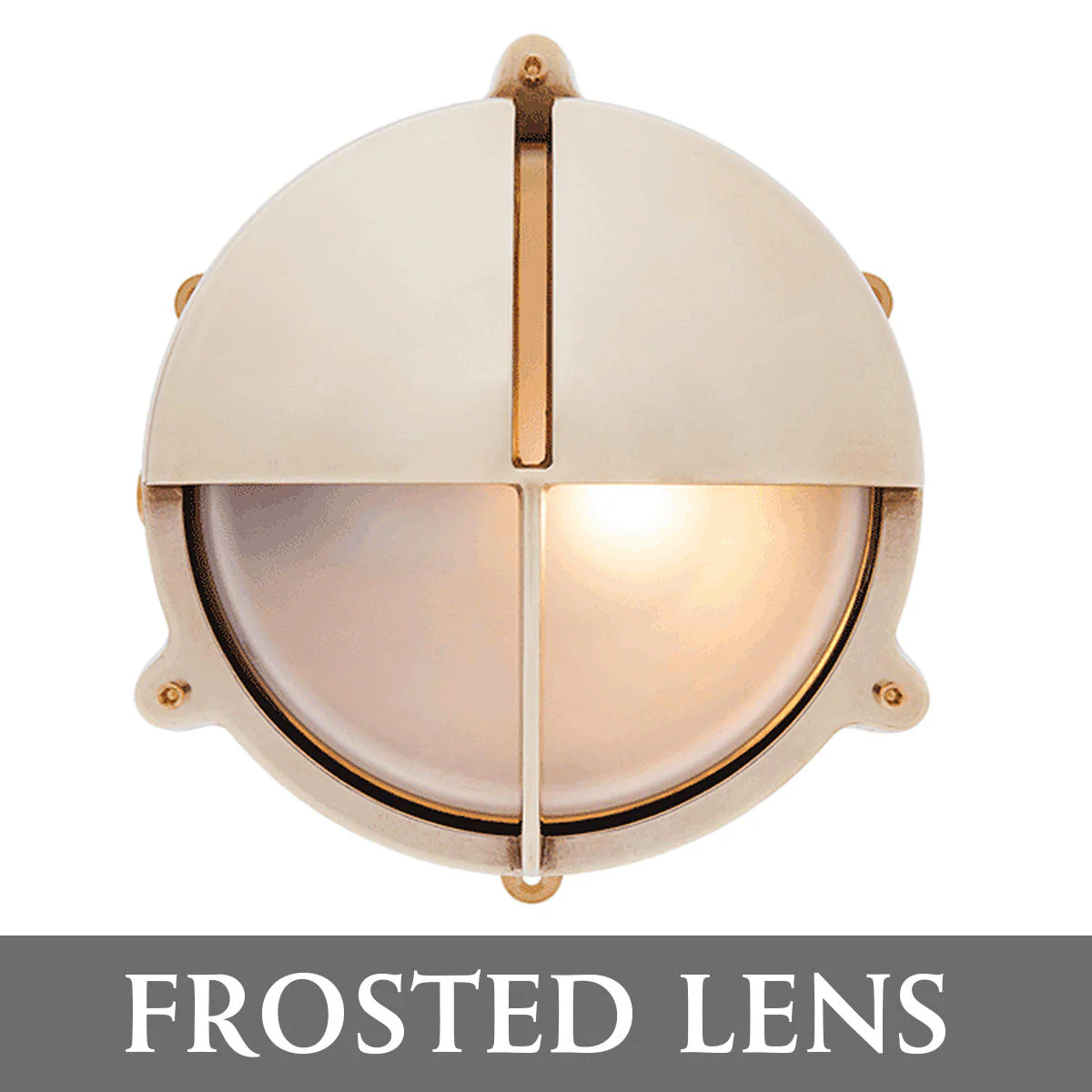 Round Bulkhead Lights with Split Shade and External Fixing Legs - Image 3