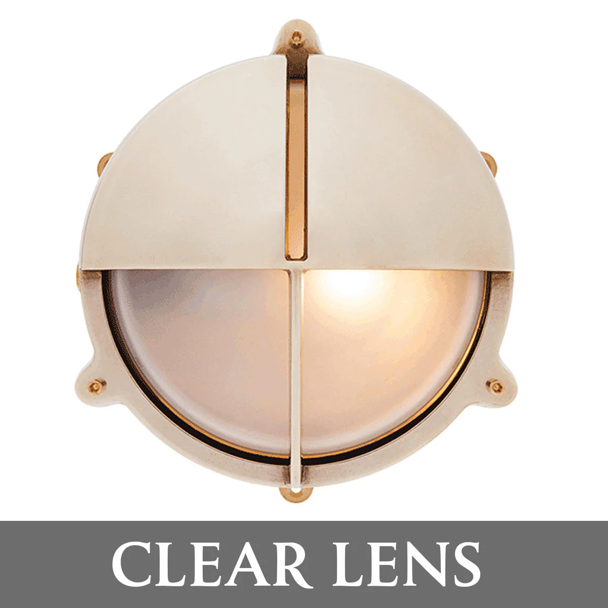 Round Bulkhead Lights with Split Shade and External Fixing Legs - Image 4