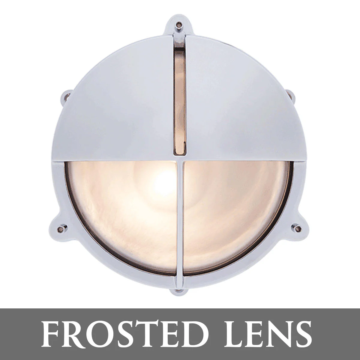 Round Bulkhead Lights with Split Shade and External Fixing Legs - Image 5