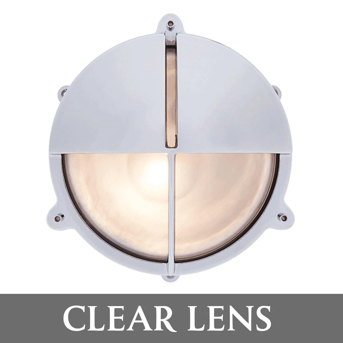 Round Bulkhead Lights with Split Shade and External Fixing Legs - Image 6