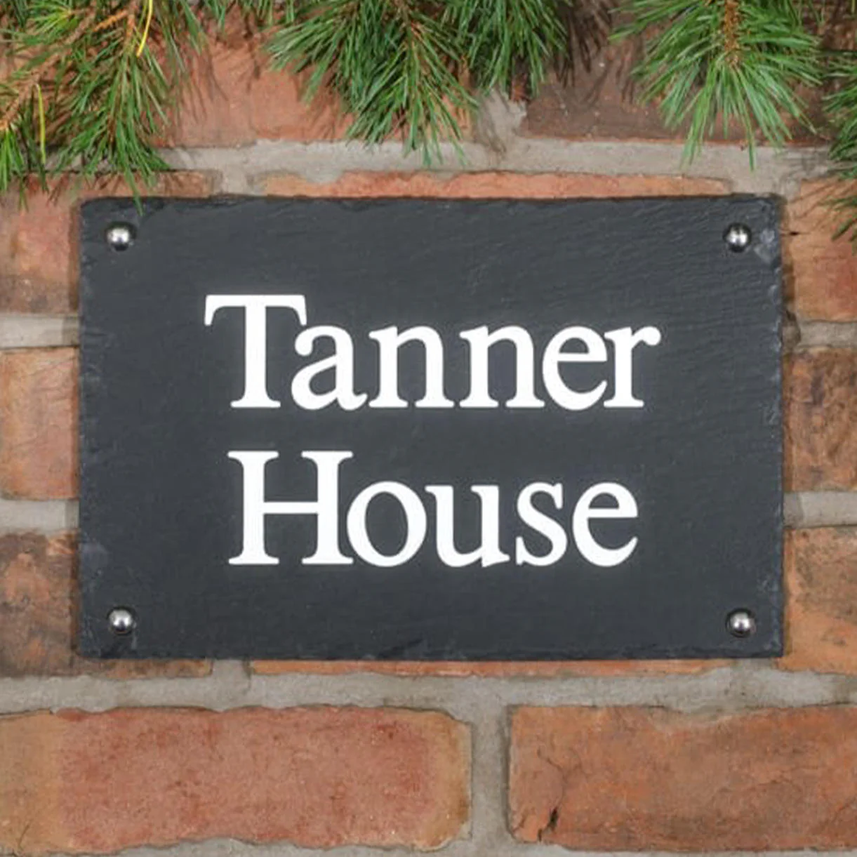 Rustic Slate Two Line House Signs - Image 4