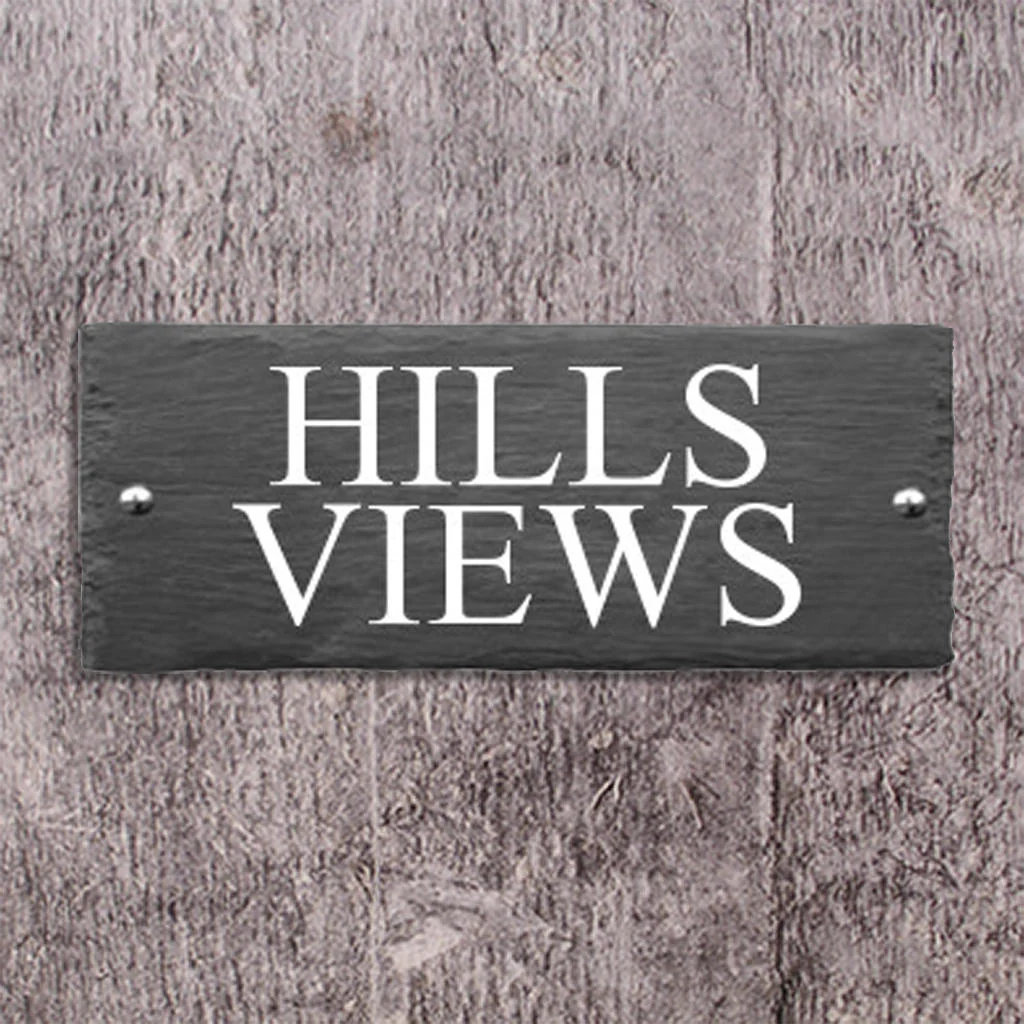 Rustic Slate Two Line House Signs - Image 5