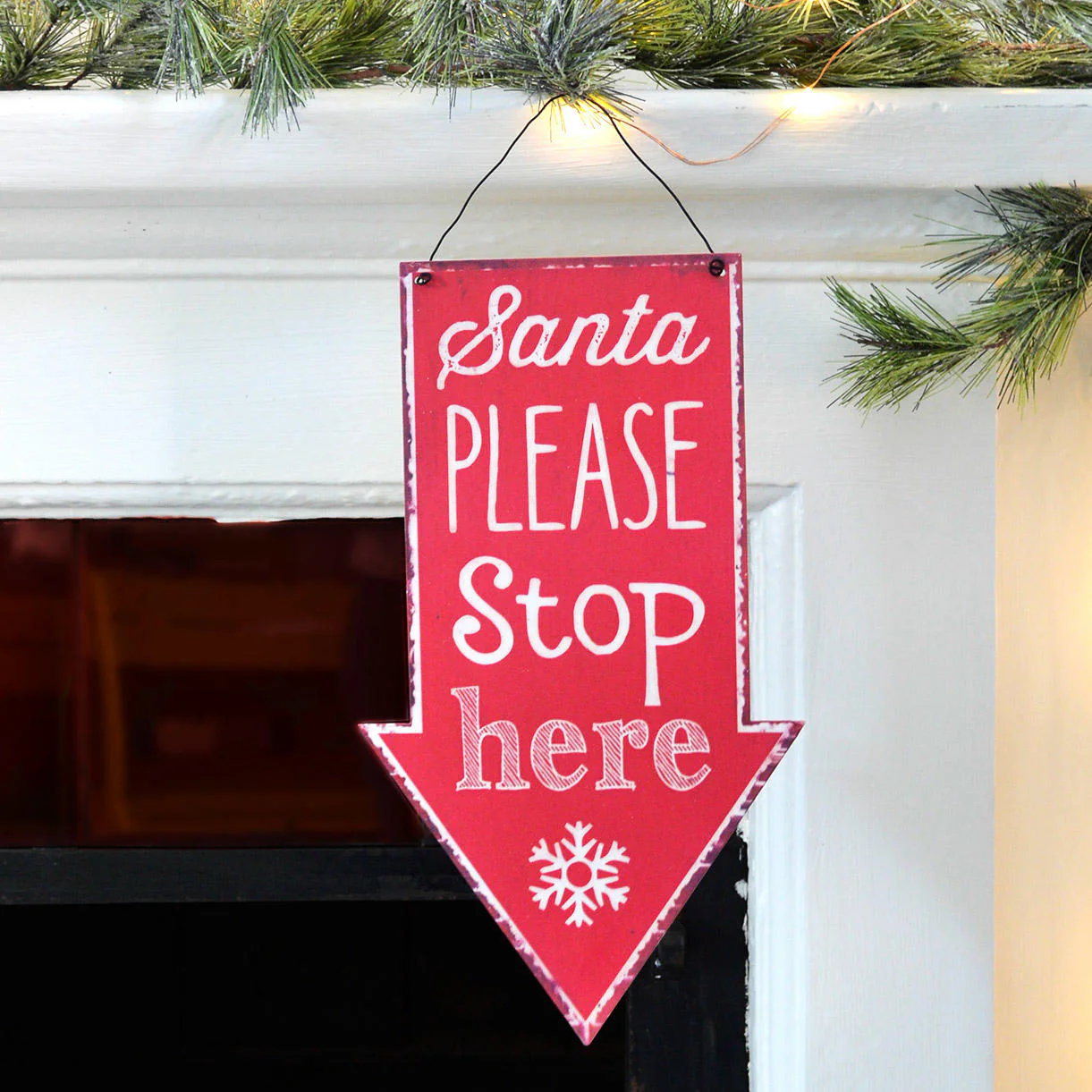Vintage Style Santa Stop Signs