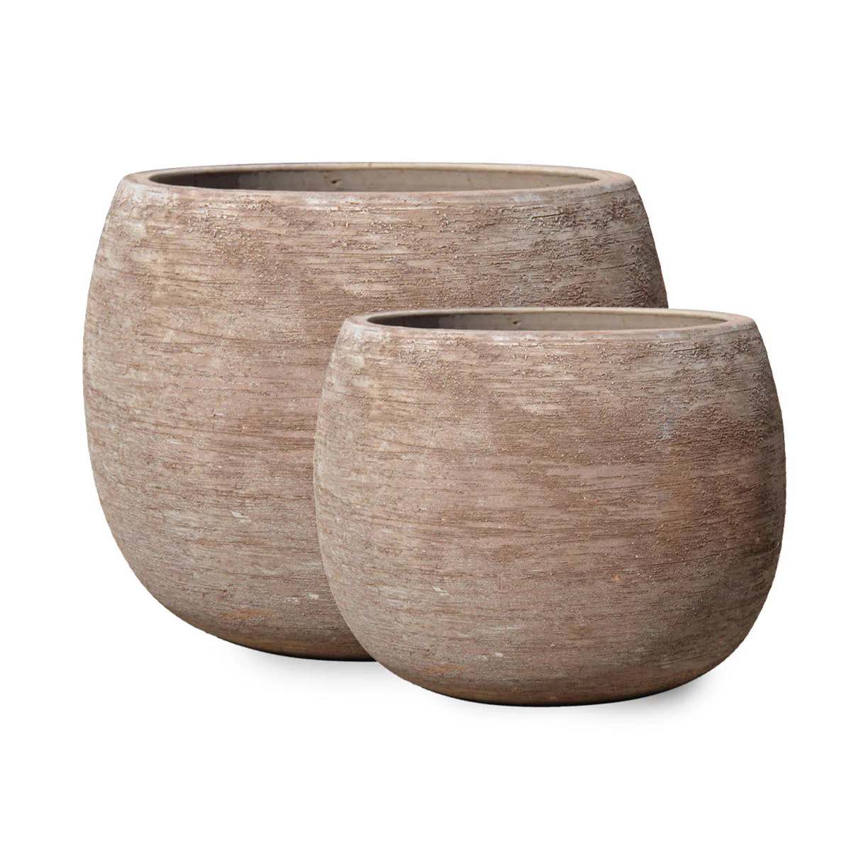 Saya Round Terracotta Planter - Set of 2 - Image 3