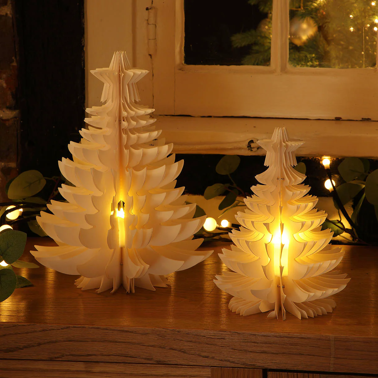 Christmas LED Table Tree Decoration - Set of 2