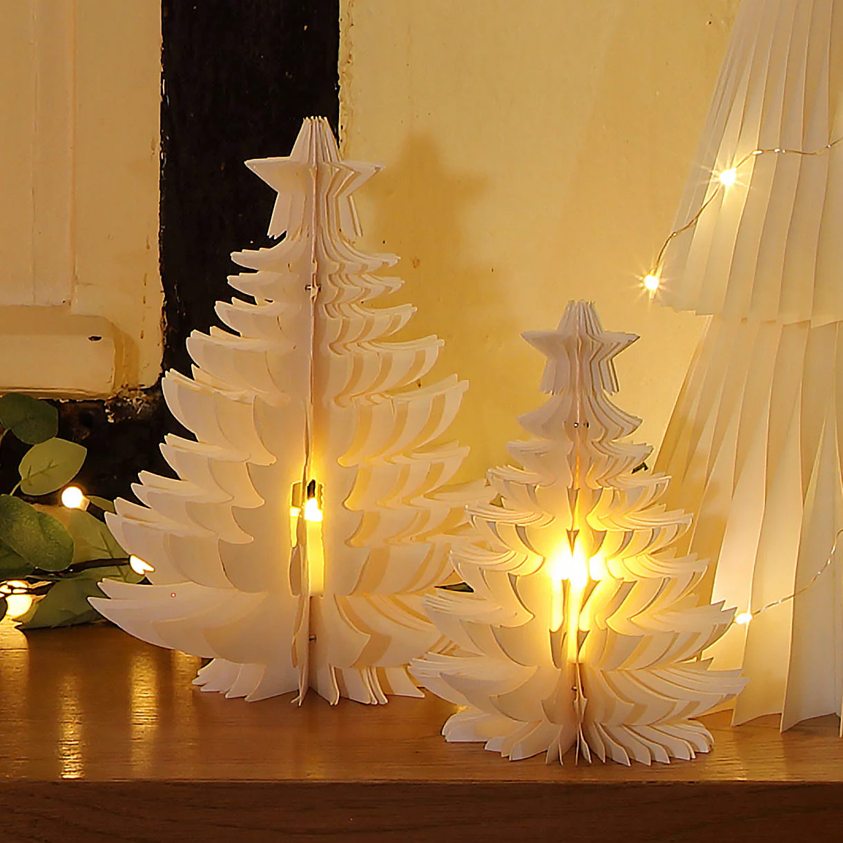Christmas LED Table Tree Decoration - Set of 2 - Image 2
