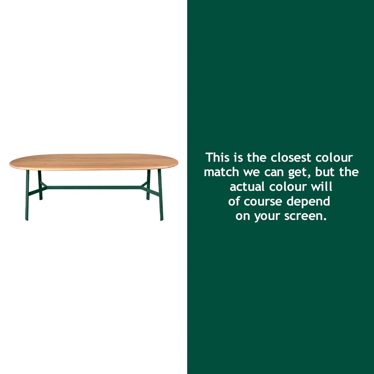 SO'O Oval Indoor Oak 220 x 95cm Table - Image 11
