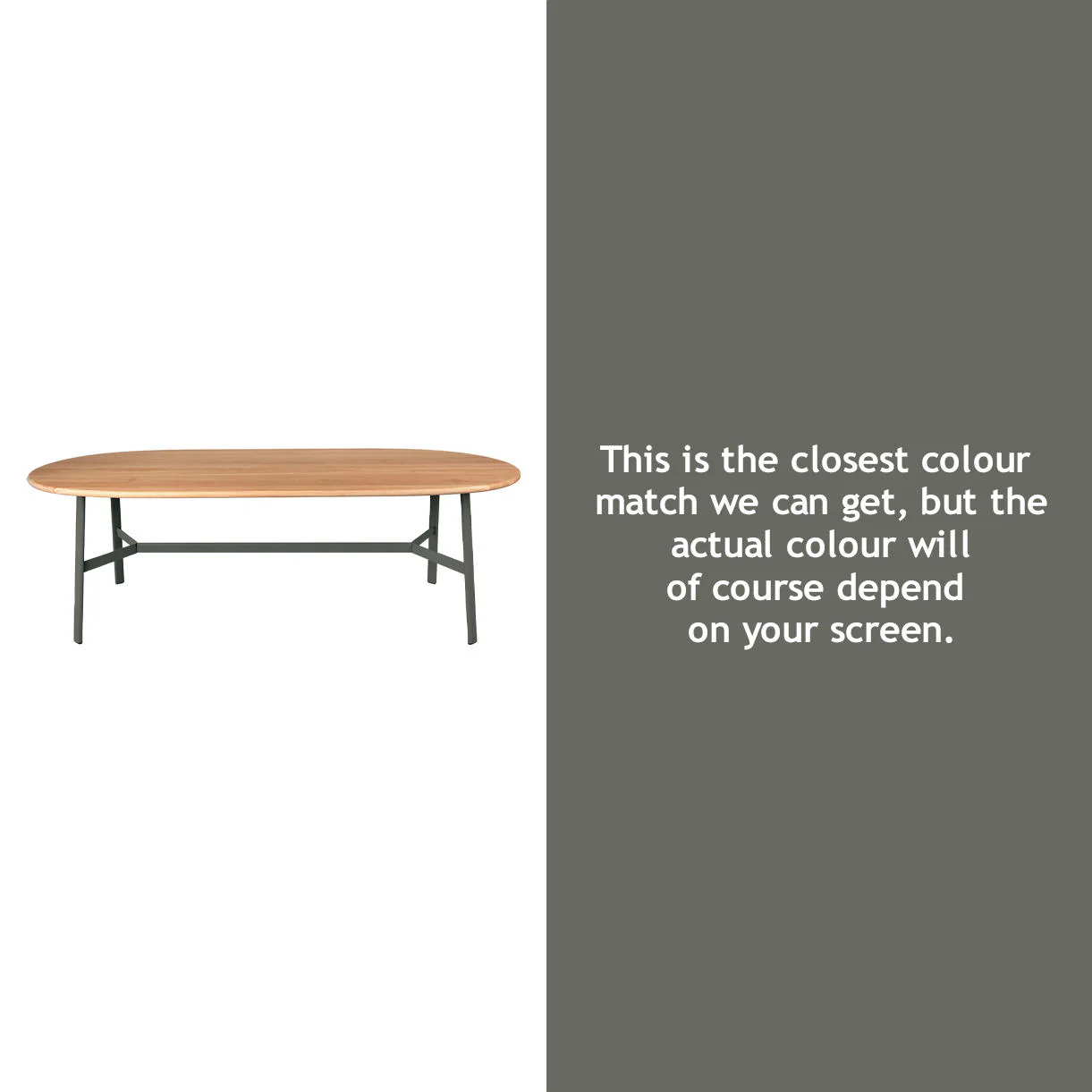 SO'O Oval Indoor Oak 220 x 95cm Table - Image 12