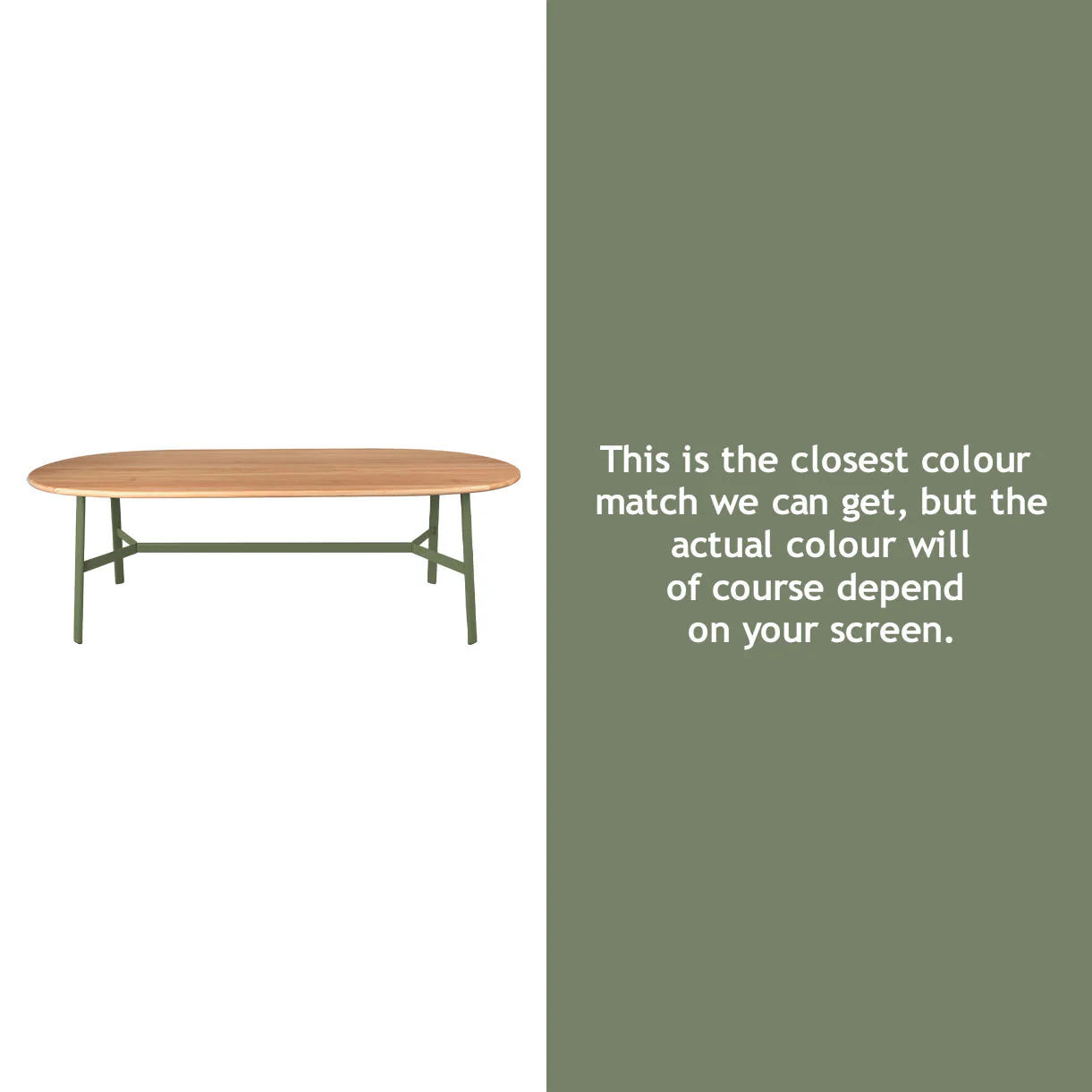 SO'O Oval Indoor Oak 220 x 95cm Table - Image 13