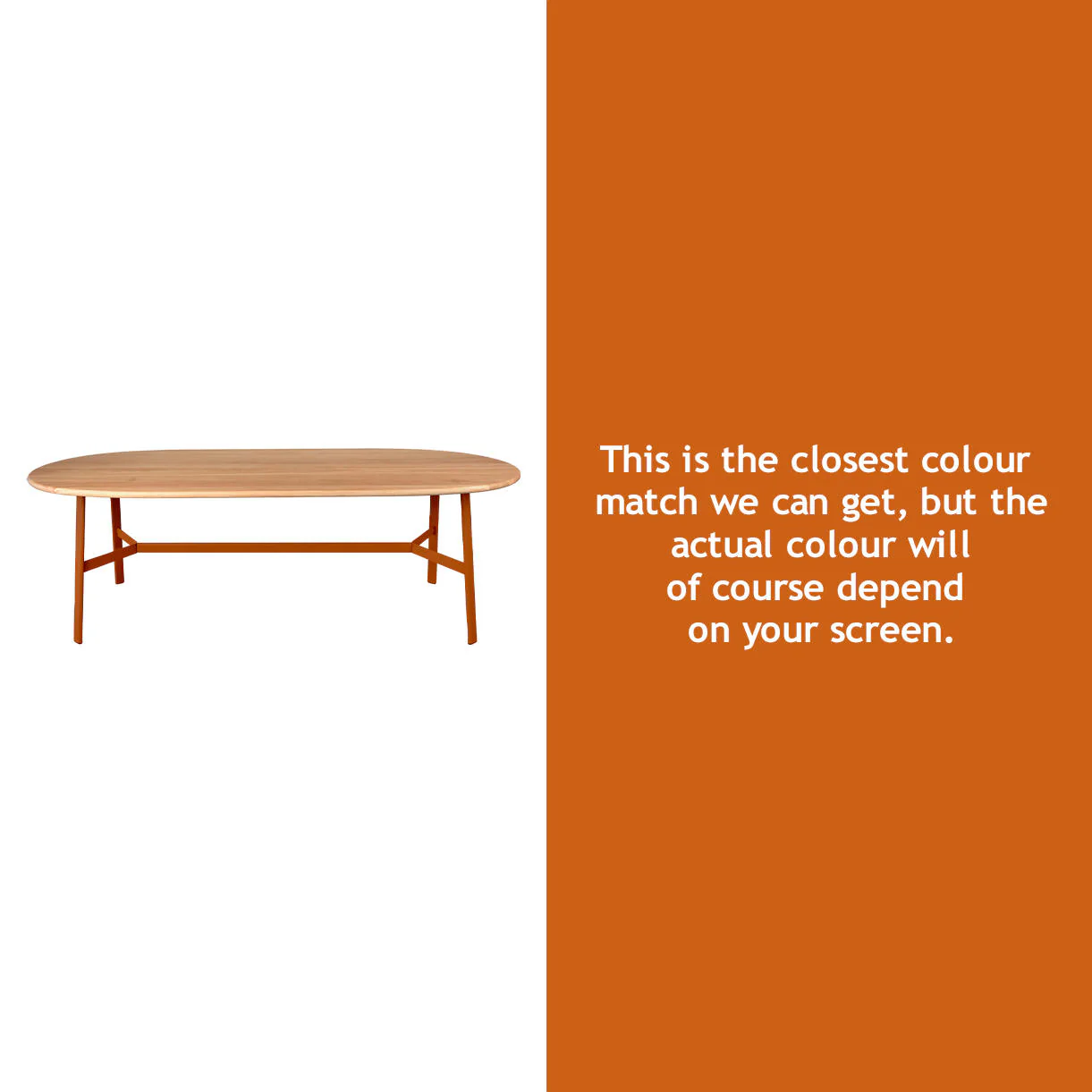 SO'O Oval Indoor Oak 220 x 95cm Table - Image 16