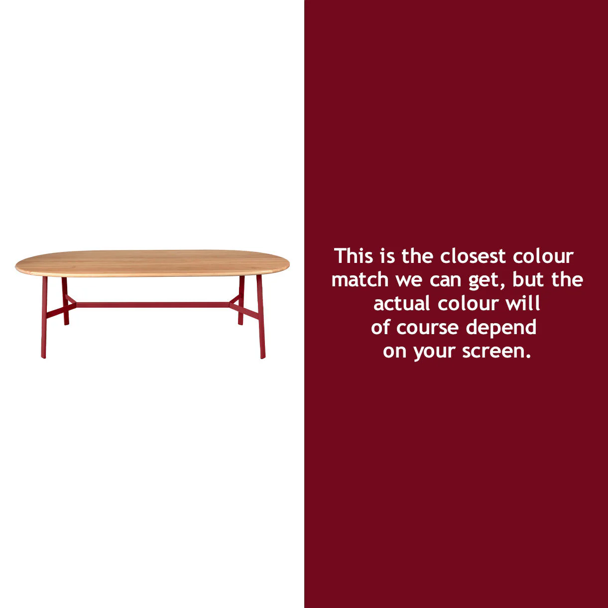 SO'O Oval Indoor Oak 220 x 95cm Table - Image 18