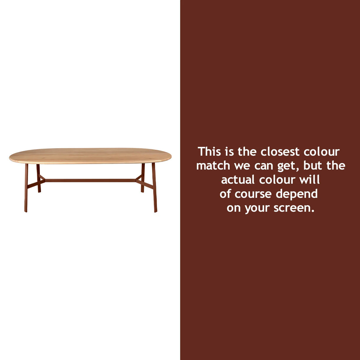 SO'O Oval Indoor Oak 220 x 95cm Table - Image 19