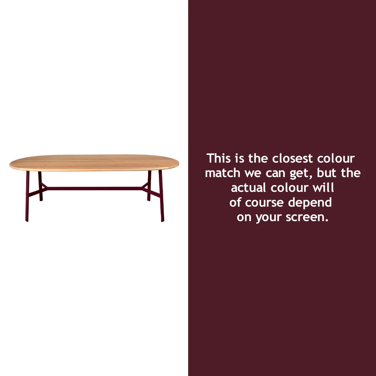 SO'O Oval Indoor Oak 220 x 95cm Table - Image 20