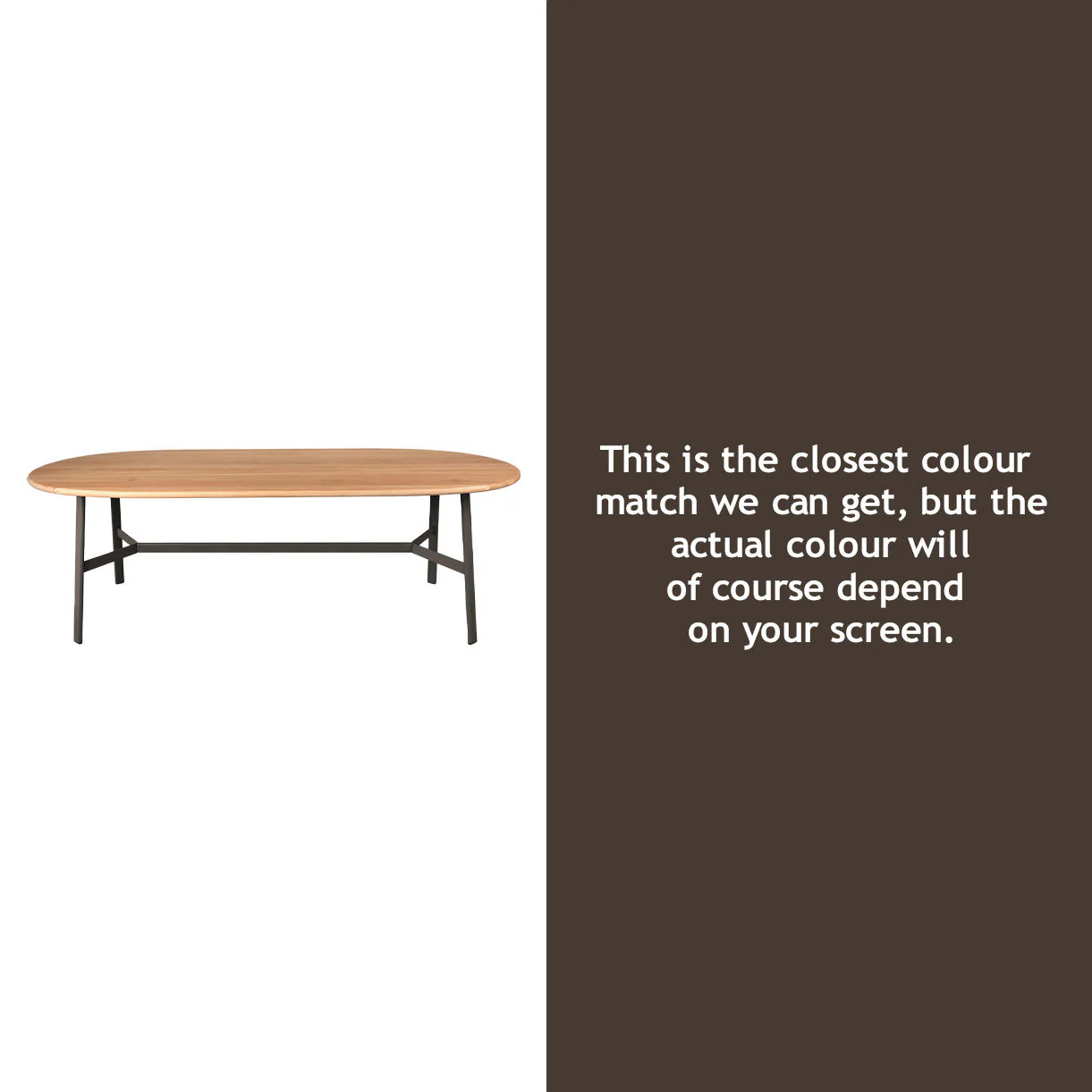 SO'O Oval Indoor Oak 220 x 95cm Table - Image 21