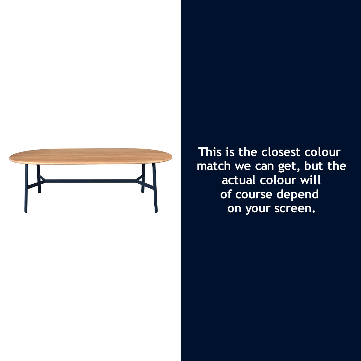 SO'O Oval Indoor Oak 220 x 95cm Table - Image 26