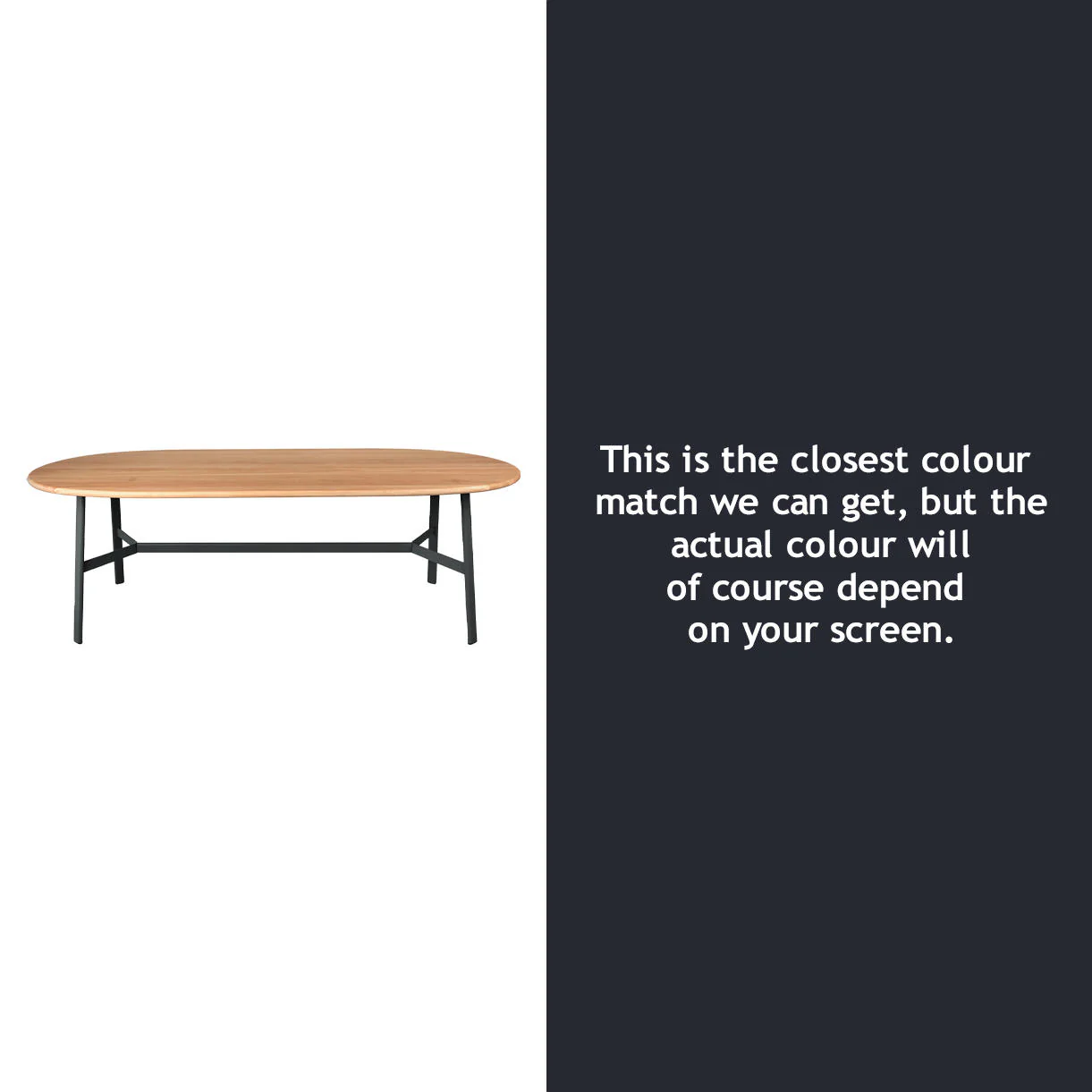 SO'O Oval Indoor Oak 220 x 95cm Table - Image 27