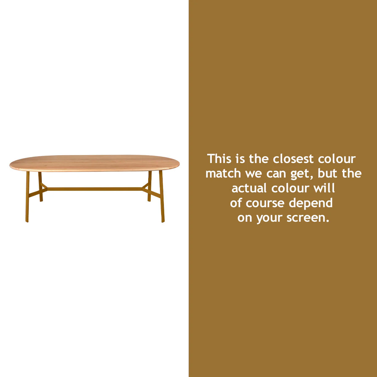 SO'O Oval Indoor Oak 220 x 95cm Table - Image 30
