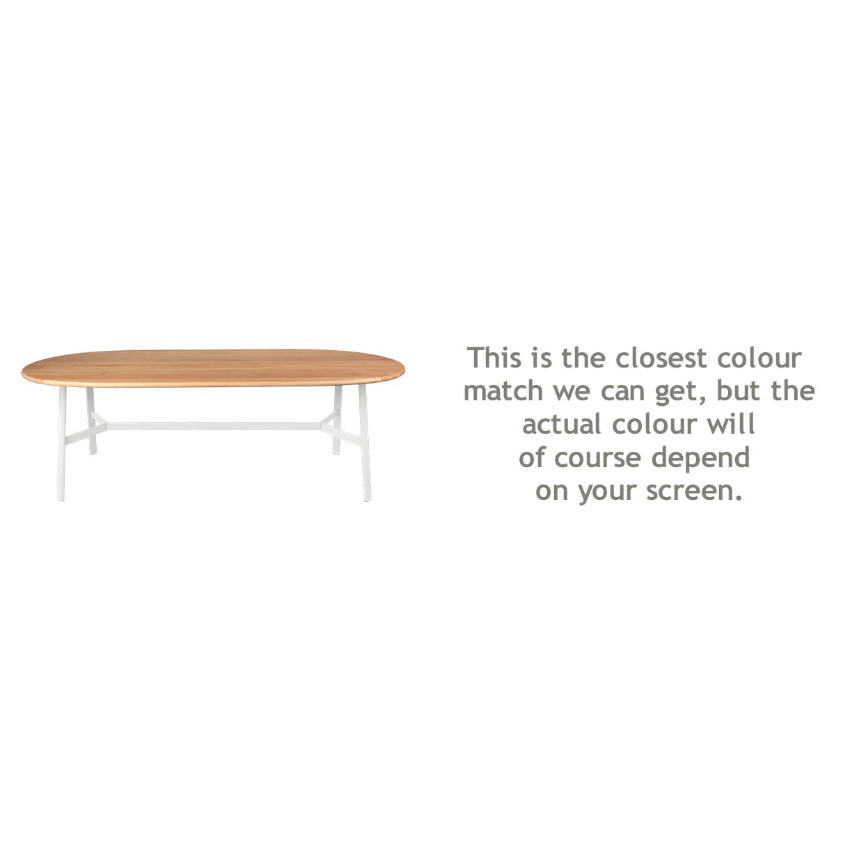 SO'O Oval Indoor Oak 220 x 95cm Table - Image 7