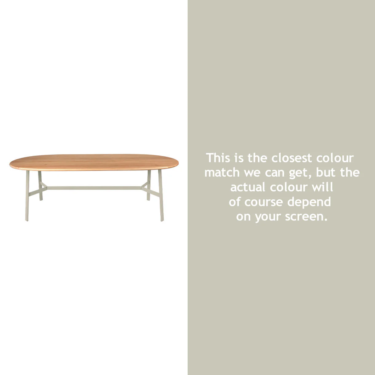SO'O Oval Indoor Oak 220 x 95cm Table - Image 8
