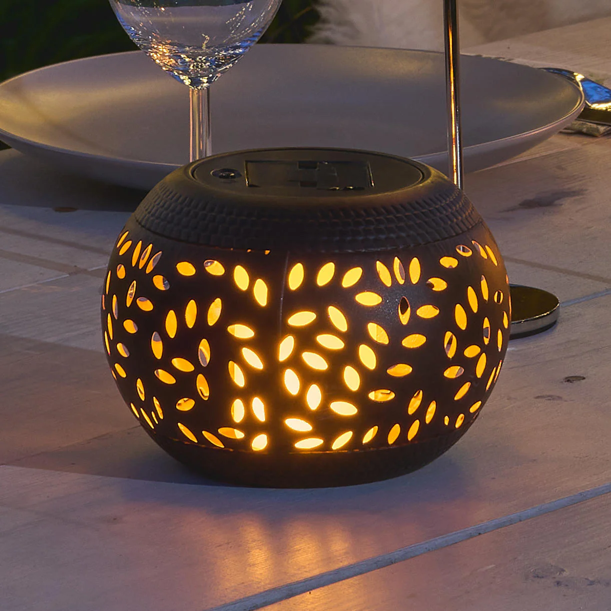 Solar Flame Outdoor Lantern - Image 2