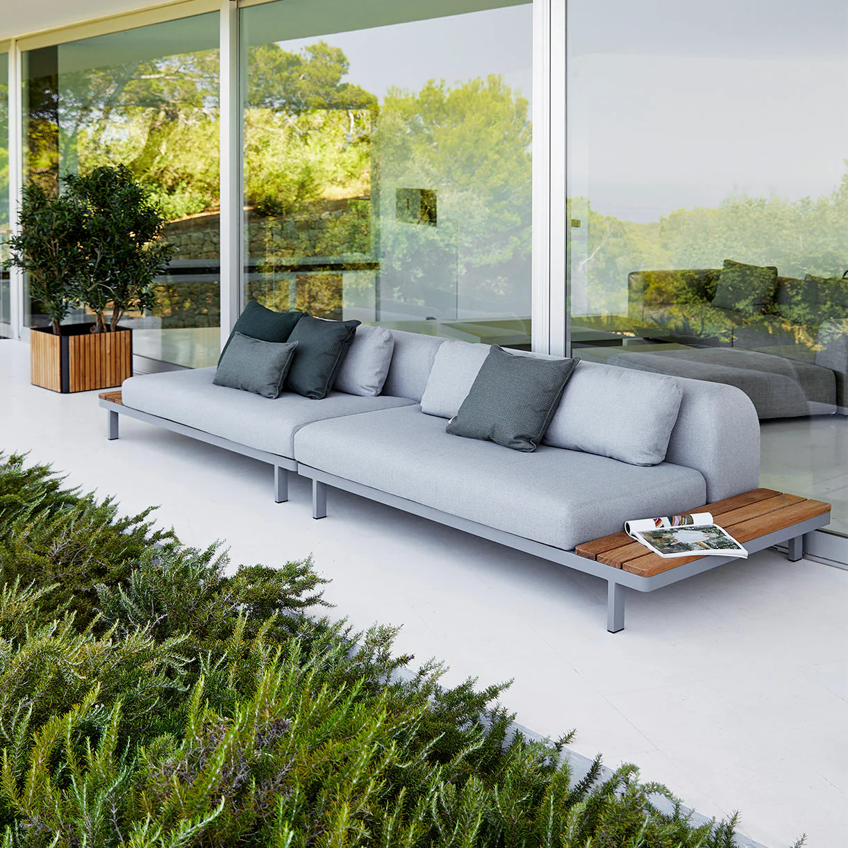 Space 2 Seater Module with Teak Table - Left - Image 2