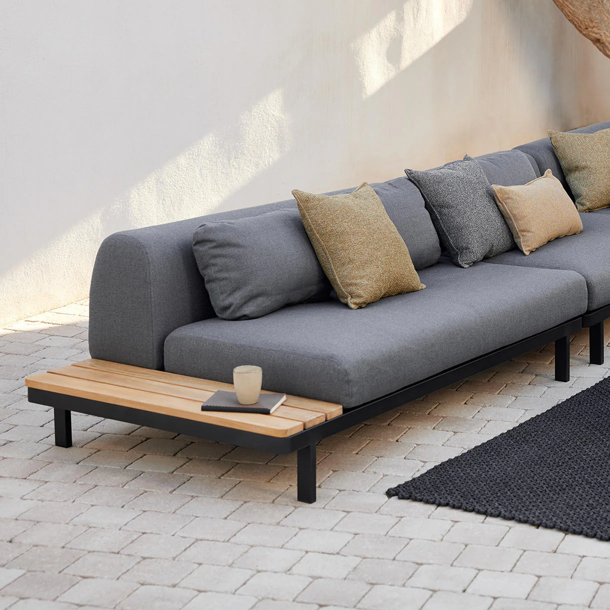 Space 2 Seater Module with Teak Table - Right