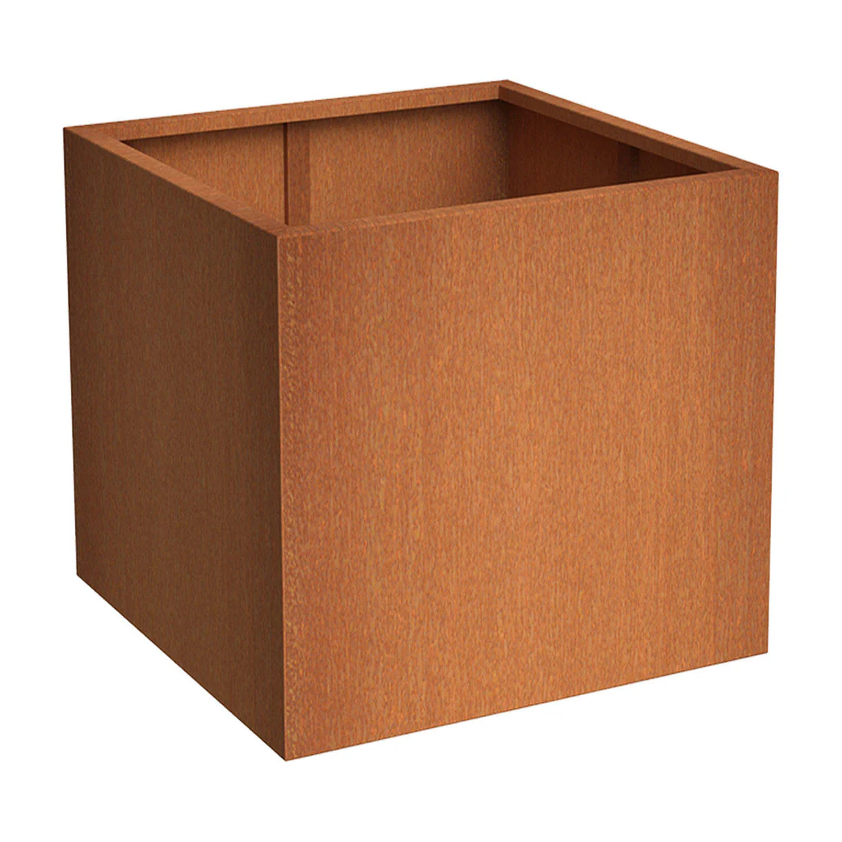 Square Corten Steel Cube Planters - Image 10