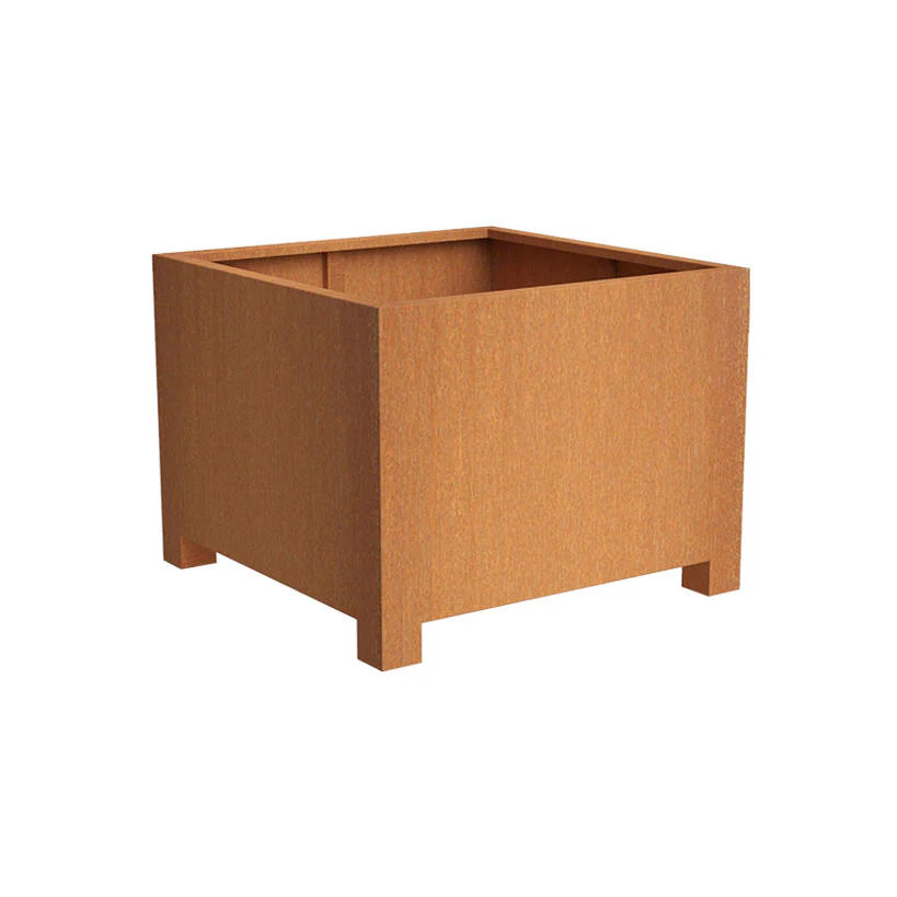 Square Corten Steel Planters with Feet - Image 5