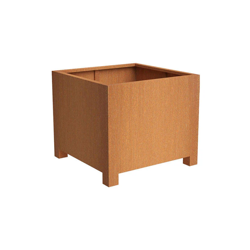Square Corten Steel Planters with Feet - Image 6