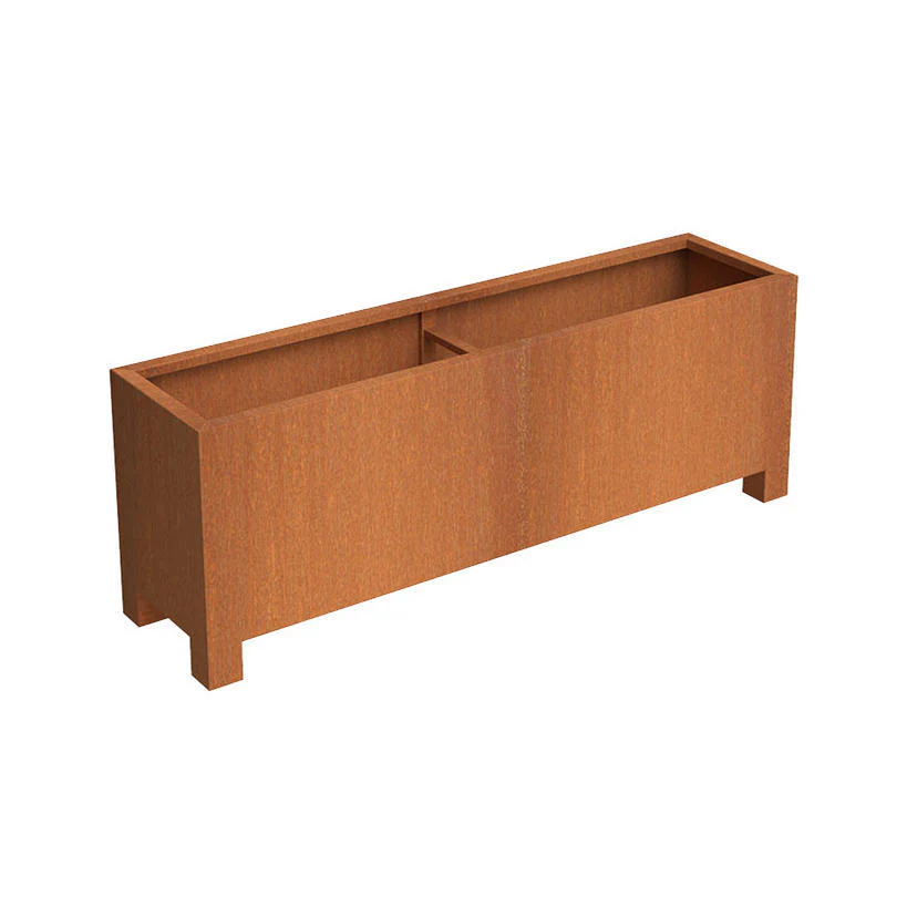 Square Corten Steel Planters with Feet - Image 7
